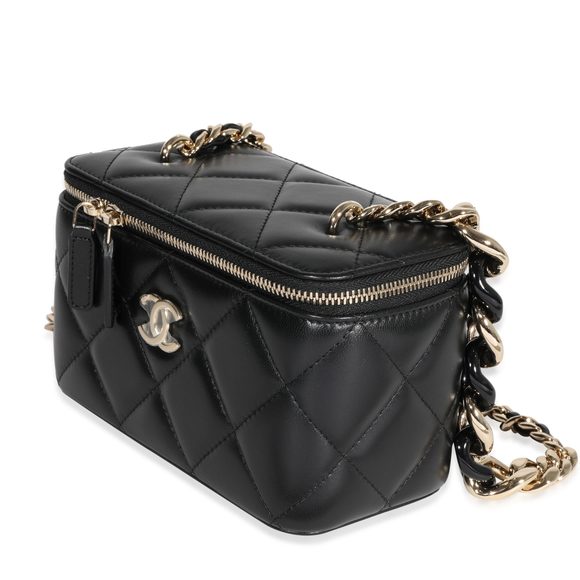 Chanel Black Quilted Lambskin Elegant Chain Vanity Bag - Picture 2 of 7